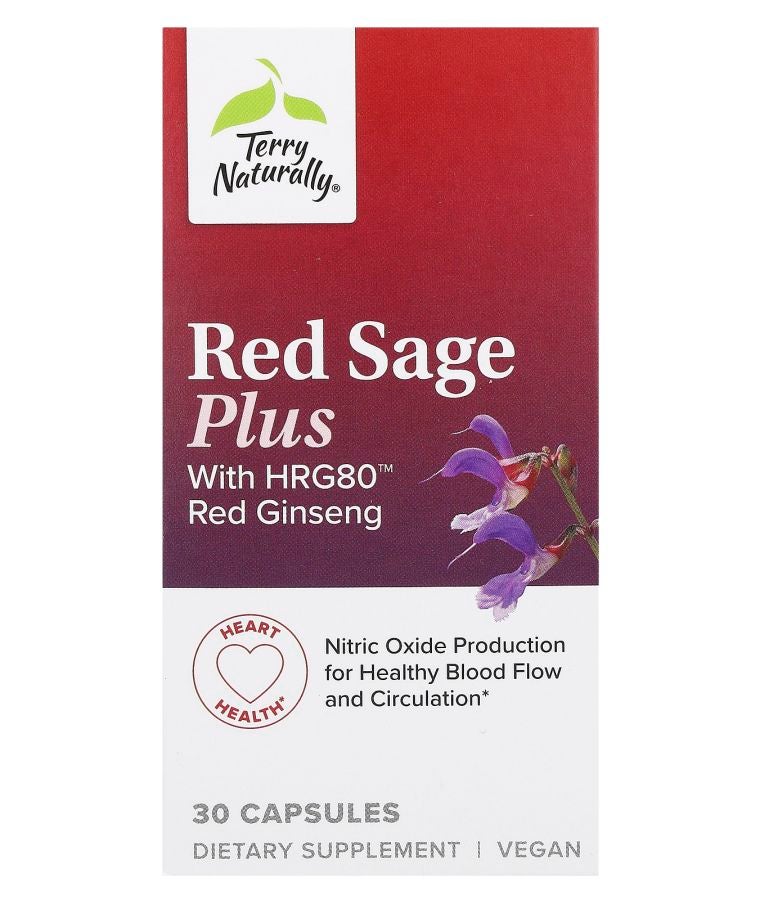 Terry Naturally Red Sage Plus With HRG80 Red Ginseng 30 Capsules