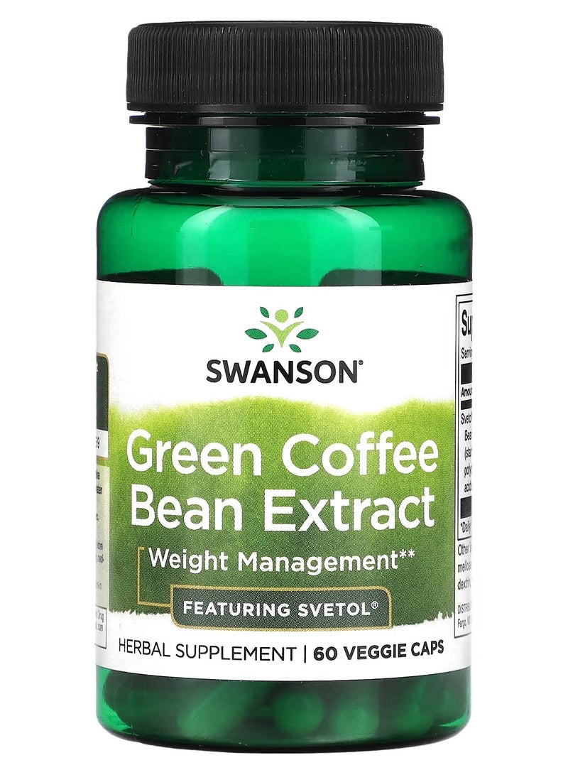 Swanson, Green Coffee Bean Extract, 60 Veggie Caps (200 mg per Cap)