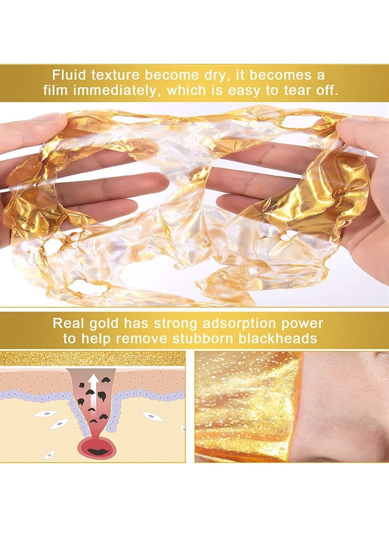 24K - Peel Off Face Masks, Gold Face Peel Anti Wrinkle Anti Aging Facial Mask, Deep Skin Clean Purifying Acne, Reduces Fine Lines & Wrinkles, Skin Care Face Lifting Firming Mask 120g - Image 1