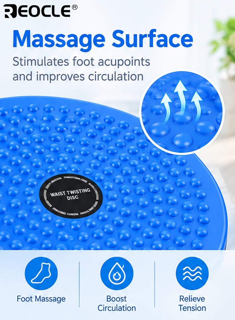 REOCLE Hip Leg Abdominal Waist Twister Board Portable Balance Board Non-Slip Workout Disc Core Stability Trainer Suitable for Home Gym Pilates Yoga - Image 4