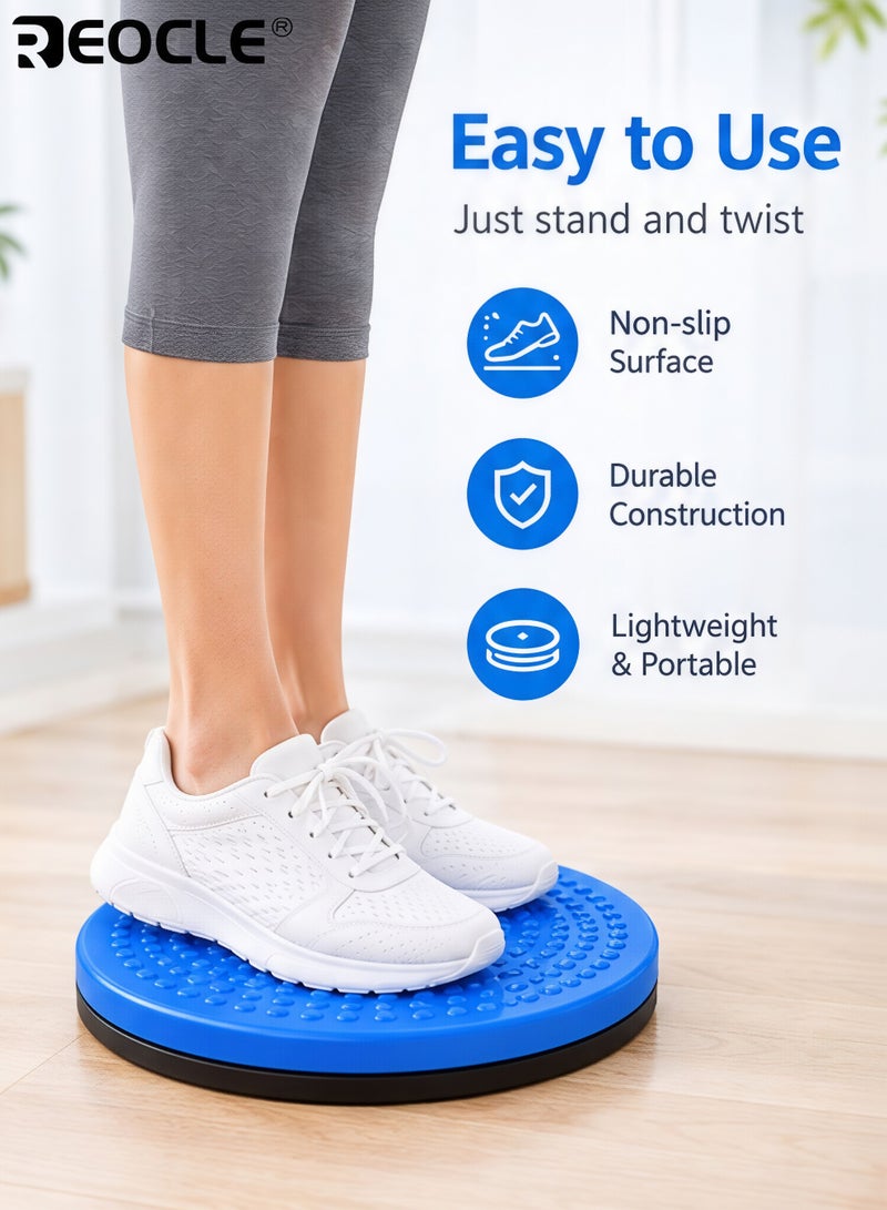 REOCLE Hip Leg Abdominal Waist Twister Board Portable Balance Board Non-Slip Workout Disc Core Stability Trainer Suitable for Home Gym Pilates Yoga - Image 2