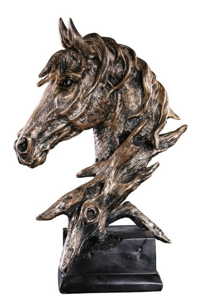 Perfii - Horse Head Statue Crafts for Desks Table and Home Decoration - Image 1