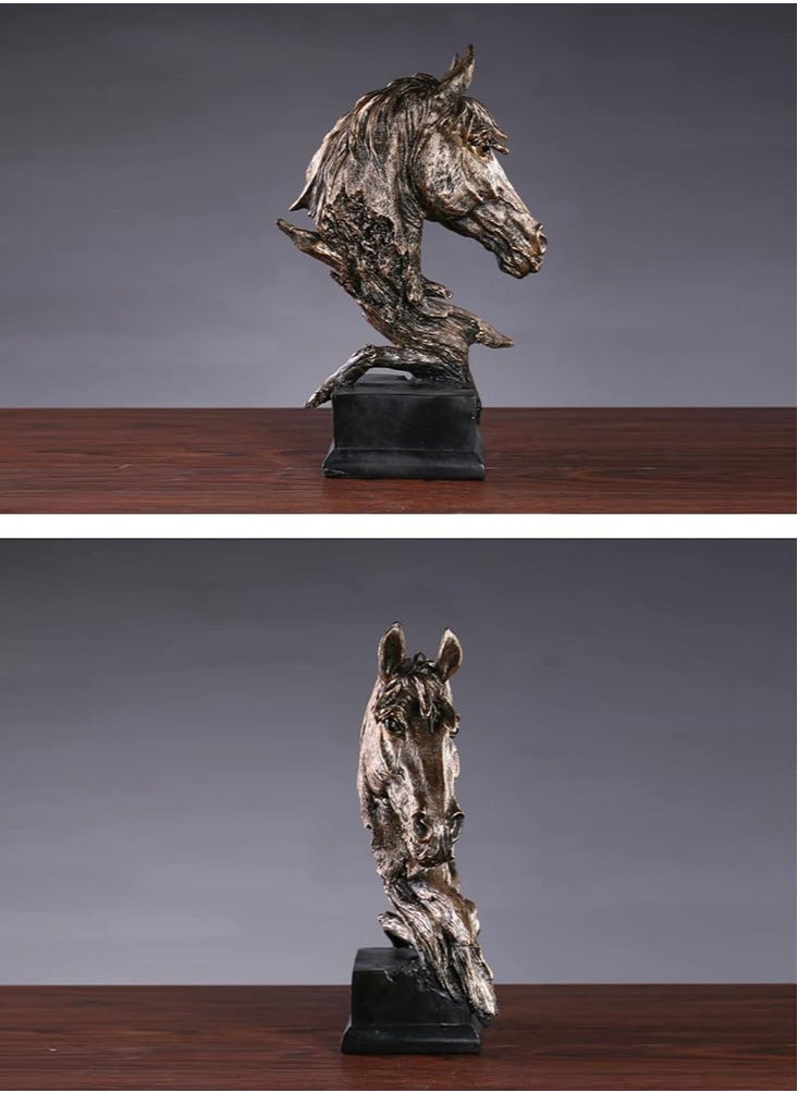 Perfii - Horse Head Statue Crafts for Desks Table and Home Decoration - Image 1