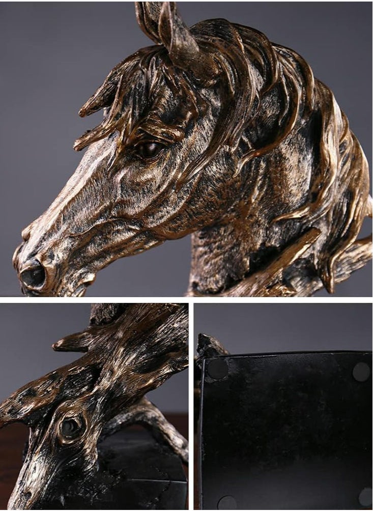 Perfii - Horse Head Statue Crafts for Desks Table and Home Decoration - Image 1