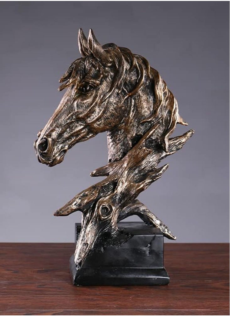 Perfii - Horse Head Statue Crafts for Desks Table and Home Decoration - Image 1