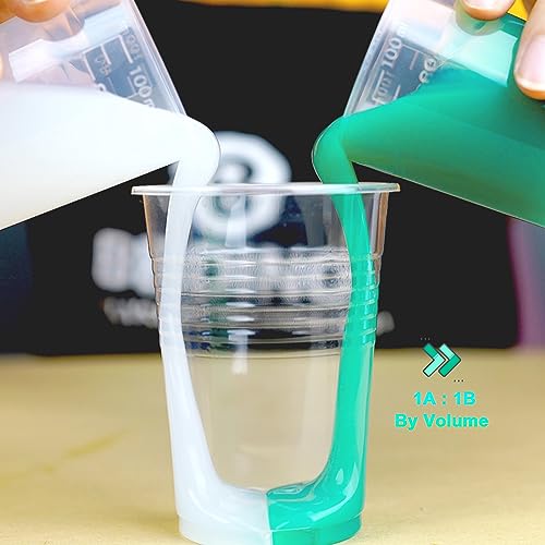 BBDINO Silicone Mold Making Kit, Super Elastic Jade Green Silicone, 1Gallon/140.8Oz, Ideal for Casting 3D Resin Molds & Silicone Molds, 1A:1B Mix Ratio - Image 2