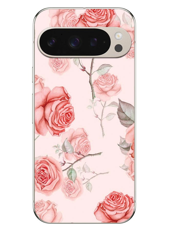 EYE CATCH Printed Protective Case Cover For Google Pixel 9 Pro  -  Pink Rose - Image 1