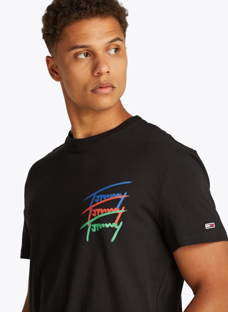 TOMMY JEANS Regular Fit Twisted Signtr T-Shirt  - Image 3