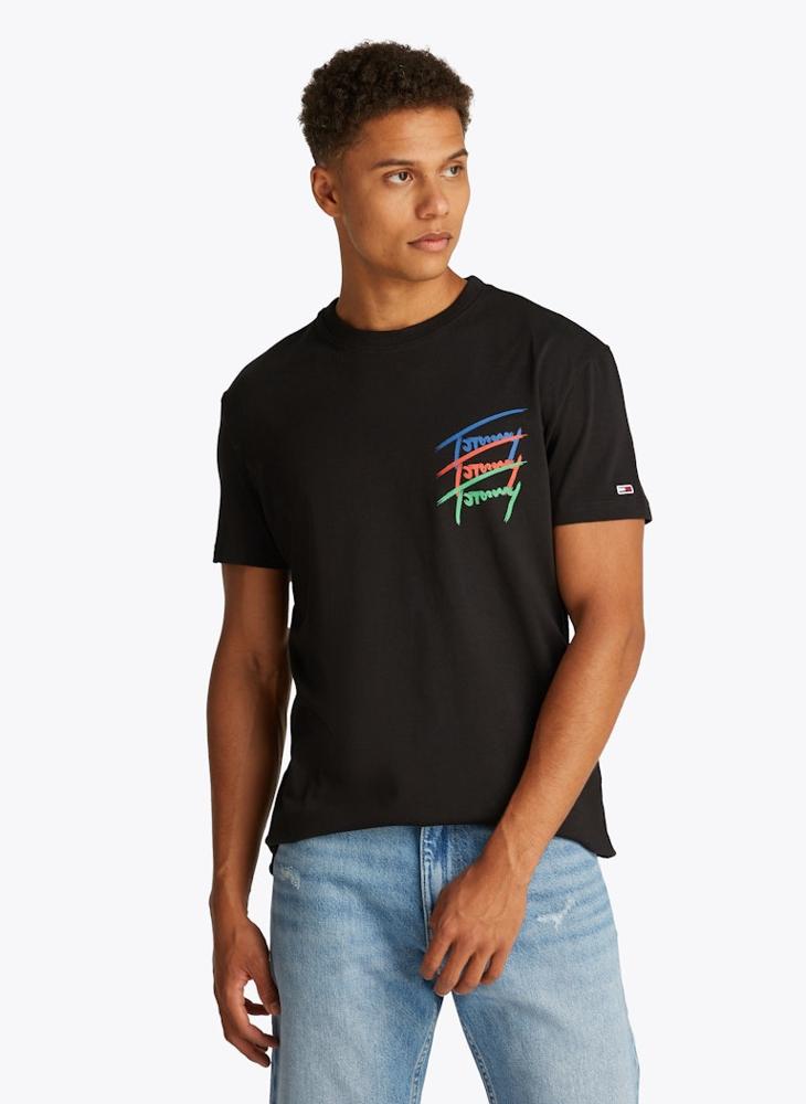 TOMMY JEANS Regular Fit Twisted Signtr T-Shirt  - Image 1