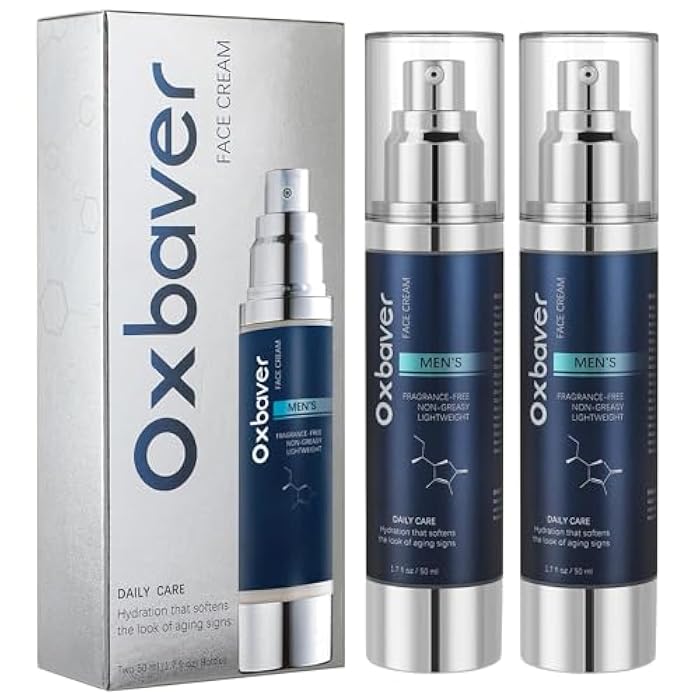 Oxbraver Face Cream for Men: 6-in-1 for Men Face Moisturizer with Collagen and Retinol for Deep Hydration All Day and to Reduce the Look of Aging Signs - Image 1