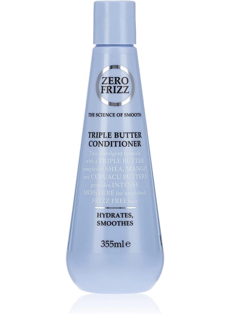 Zero Frizz Triple Butter Conditioner for Curly Hair - 355 ml - Image 1