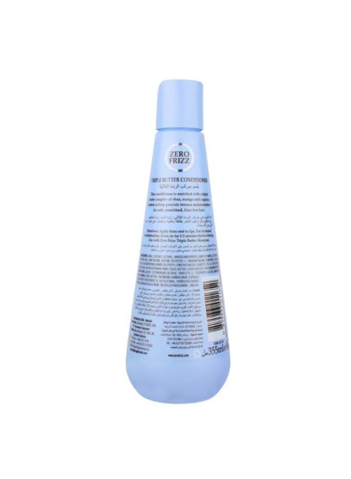 Zero Frizz Triple Butter Conditioner for Curly Hair - 355 ml - Image 3