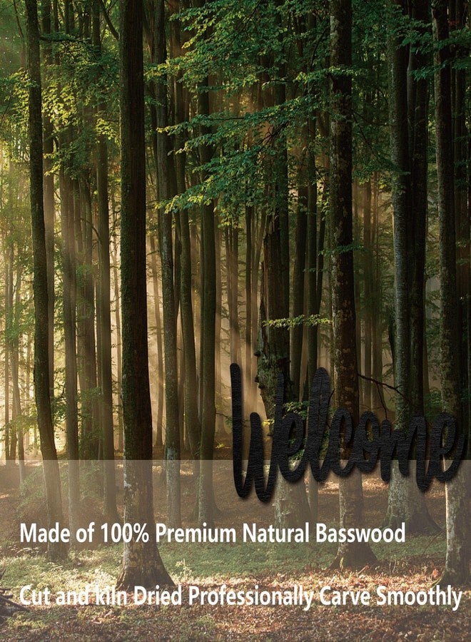 لوحة جدارية خشبية ترحيبية من CREATCABIN، حروف خشبية فنية، ديكور جداري، عرض، قطع ليزر، أعمال يدوية خشبية غير مكتملة، لتزيين باب المنزل، هدية، مناسبة لحفلات الانتقال إلى منزل جديد، أعياد الميلاد، عيد الشكر، أسود، 11.9 × 5.1 بوصة - Image 4