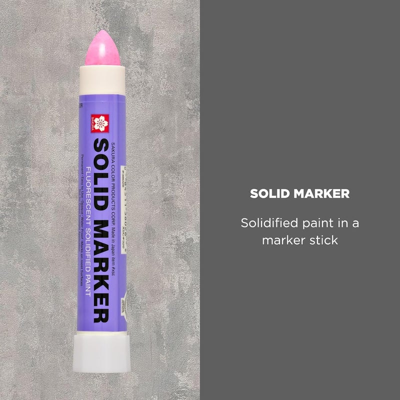 SAKURA SOLID MARKER Sakura Solid Paint Markers - Permanent Marker Paint Pens - Window, Wood, & Glass Marker - Fluorescent Pink - 1 Pack - Image 2