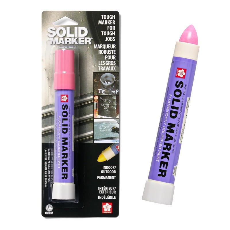 SAKURA SOLID MARKER Sakura Solid Paint Markers - Permanent Marker Paint Pens - Window, Wood, & Glass Marker - Fluorescent Pink - 1 Pack - Image 1