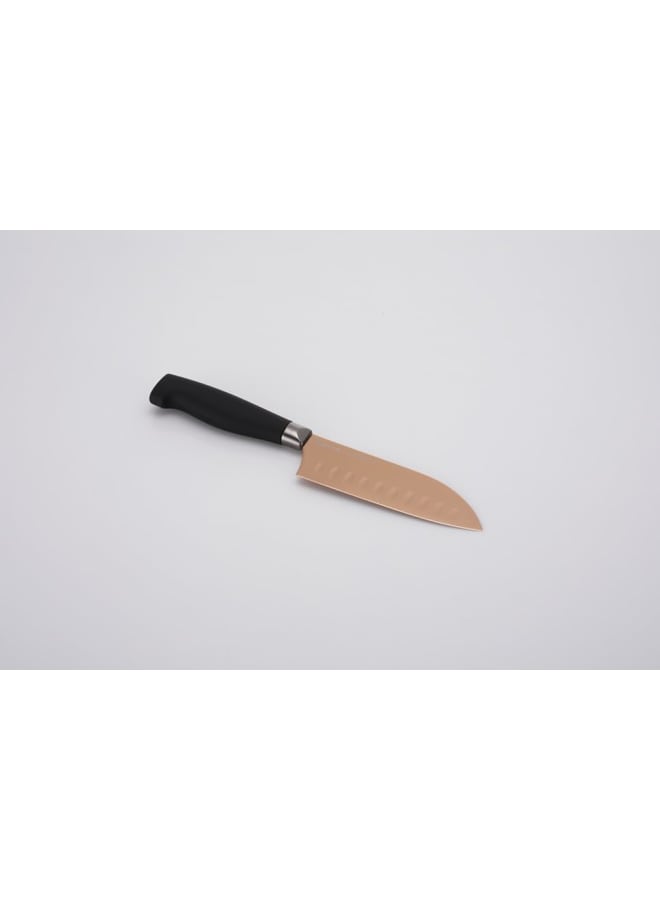 Neoflam Santoku Knife – 5in" Titanium Blade, Rose Gold Handle multicolour - Image 2