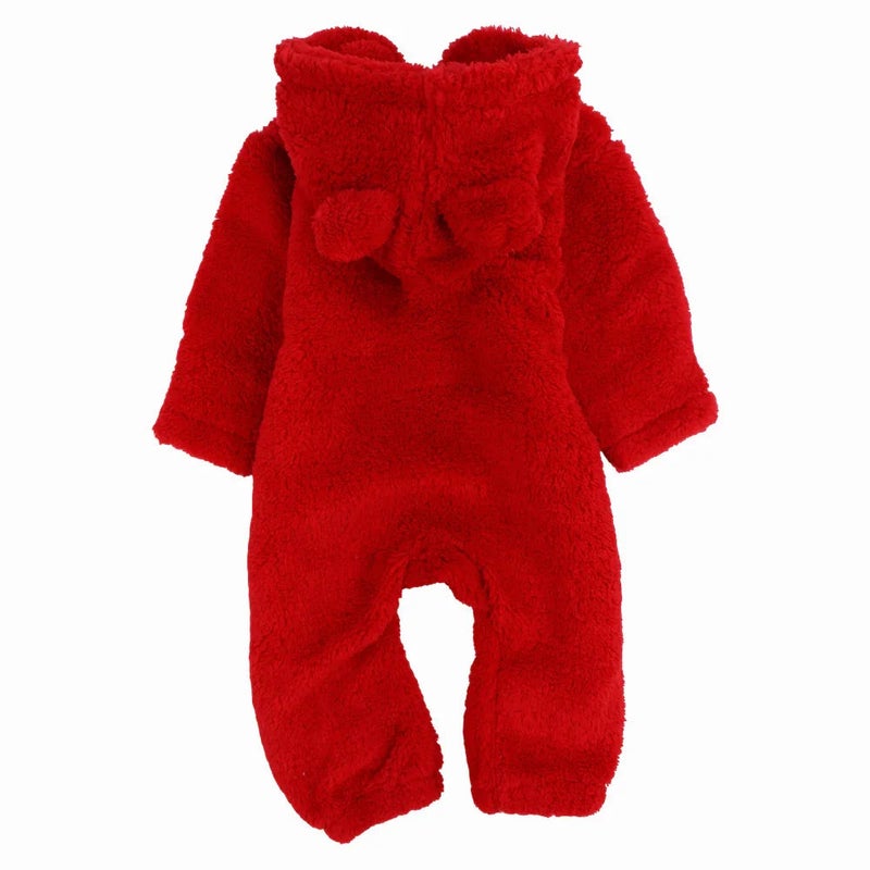 اوركيدز بذلة كاملة مبطنّة برأس لأطفال للاطفال – أحمر - Image 3