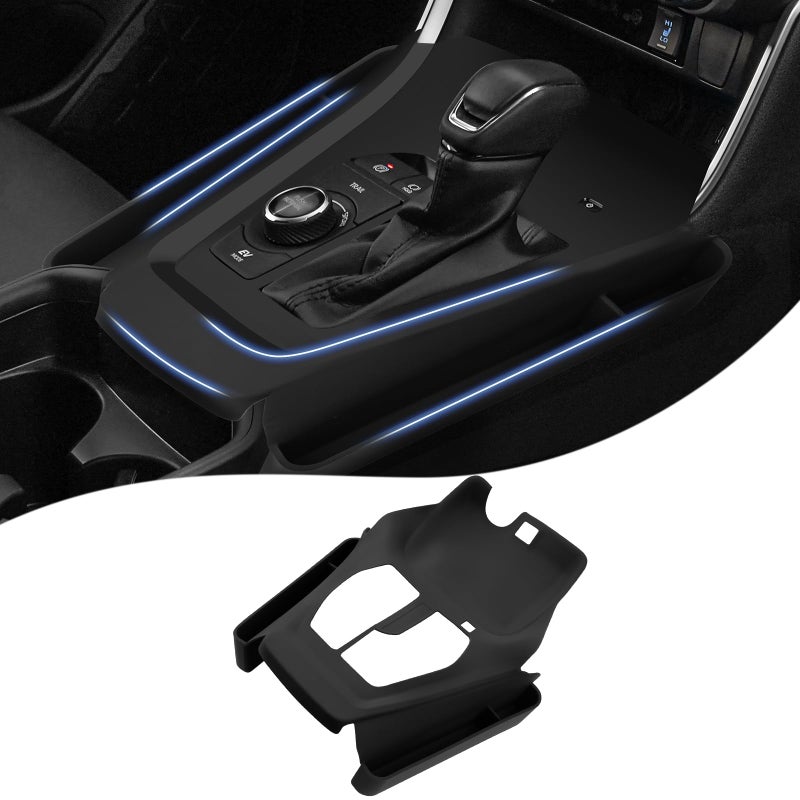 Autorder Silicone Center Console Organizer for 20192025 Toyota RAV4 Accessories Seat Gap Storage Box Soft Gear Shift Panel Trim Cover
