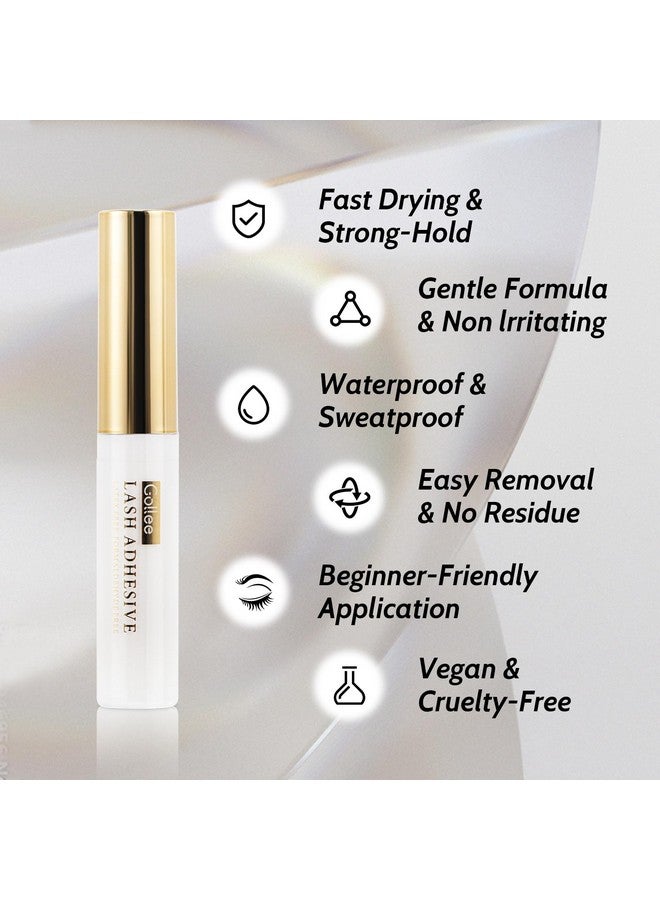 GOLLEE Lash Glue Cluster False Eyelashes Gule Strip Lash Glue For Diy Lash Extensions Super Strong Hold Eyelash Adhesive Waterproof Long Lasting For Lash Cluster Fast Drying Clear Eye Lash Glue - Image 3