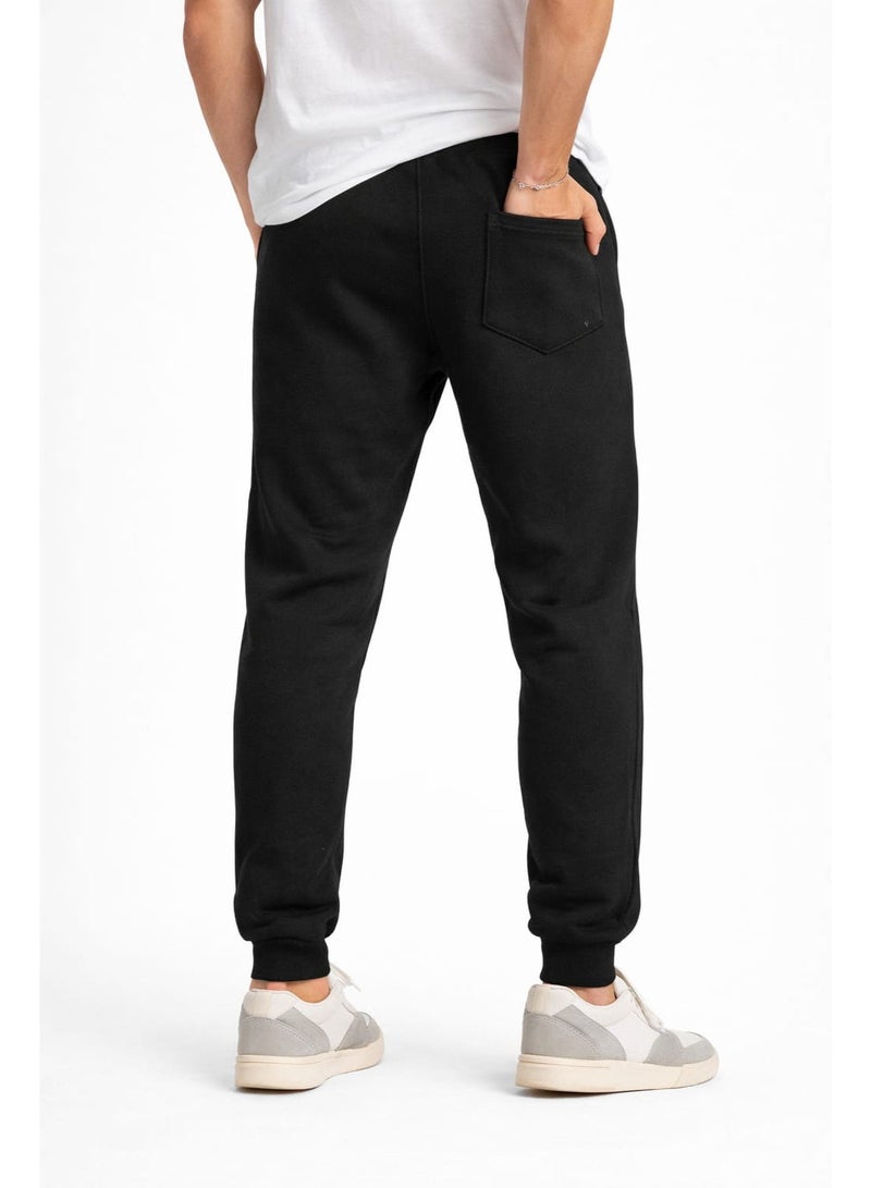 جلو اكس بنطلون شروال سويت بانتس -سليم فيت- رياضى- اسود - Image 2