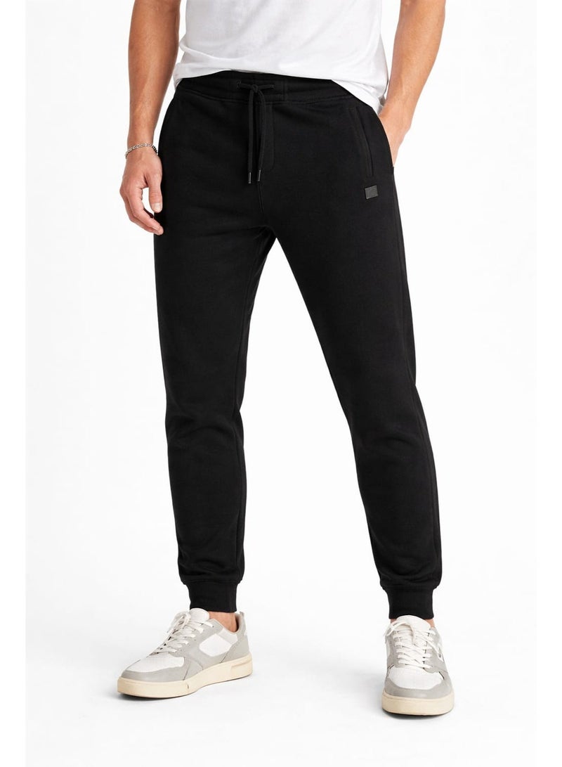 جلو اكس بنطلون شروال سويت بانتس -سليم فيت- رياضى- اسود - Image 1