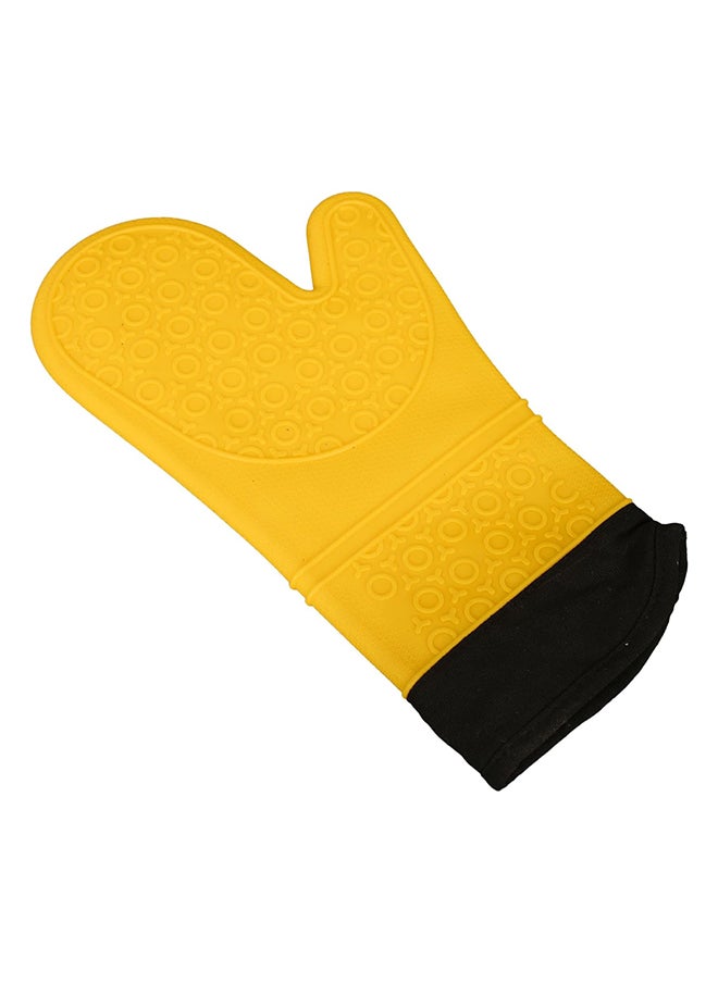 Home Pro Homepro Oven Gloves Heat Resistant Extra Long Oven Gloves Kitchen Gloves Non-Slip Mitts Pot Holders For Bbq Grilling Cooking Baking Silicone Oven Mitts Yellow ‎25 x 18 x 3 cm  - Image 1