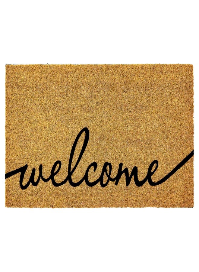 KANKUN Bold Coco Coir Door Mat with Heavy Duty Backing, Welcome Doormat (17" x 30"), Doormat Entrance (Bold Welcome) - Image 1