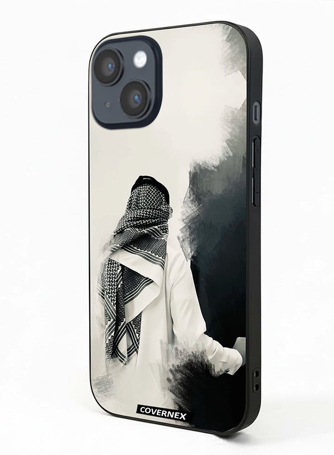 Covernex Apple iPhone 14 Protective Case Cover Printed Featuring Minimalist Monochrome - Image 1