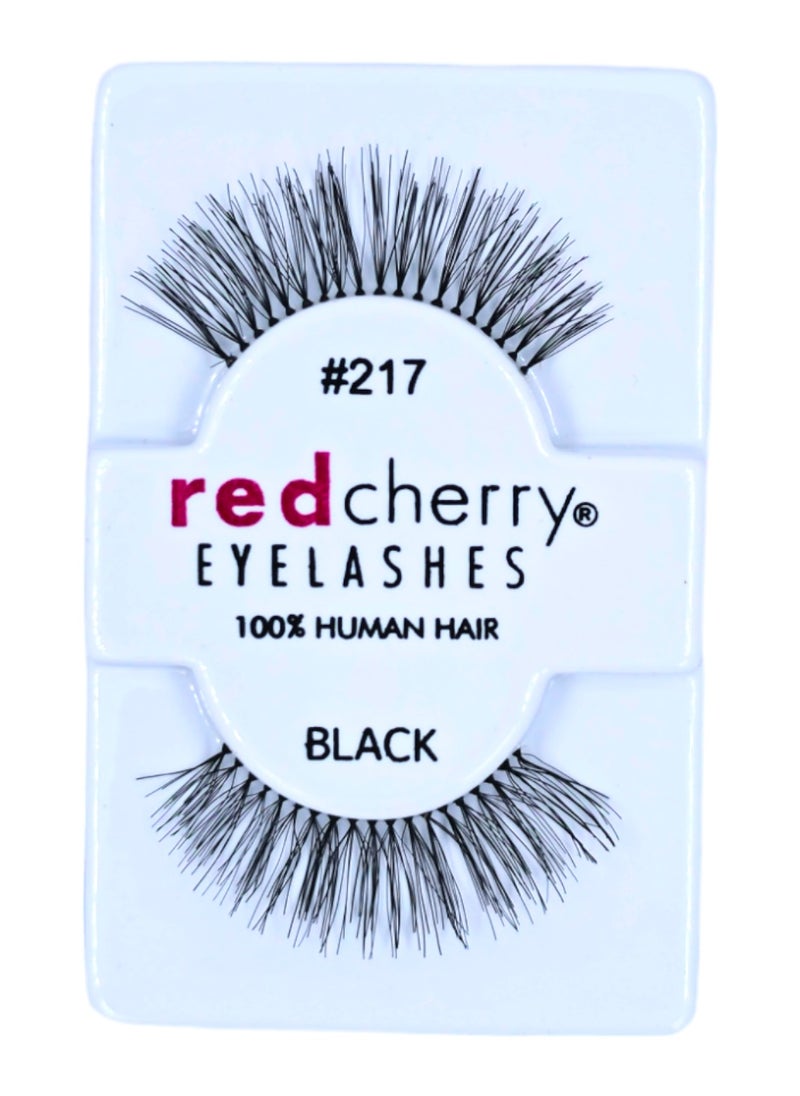 Red Cherry - Eyelashes Human HAIR Black # 213 - Image 1