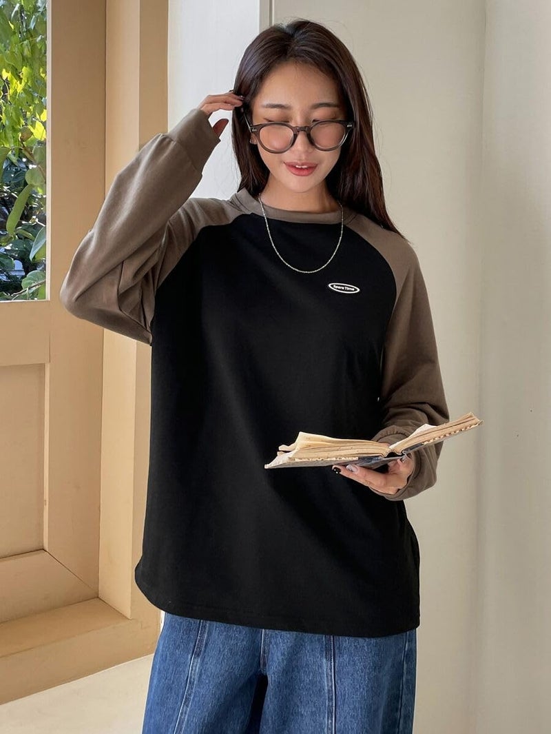 Celary Premium Cotton Blend Long Sleeve Crew Neck Sweatshirt for Women - Image 3