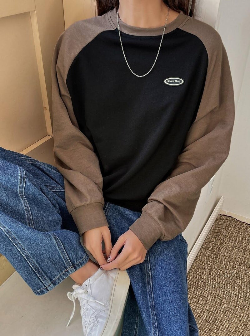 Celary Premium Cotton Blend Long Sleeve Crew Neck Sweatshirt for Women - Image 5