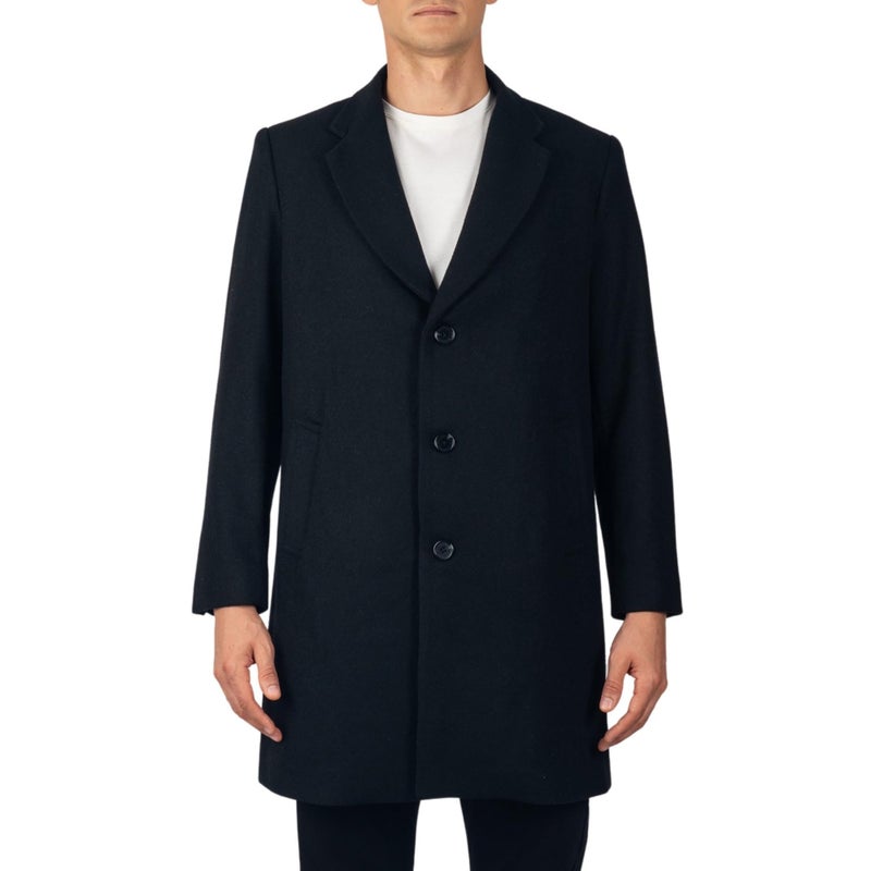 Alpine Swiss Luke Mens Wool Blend Overcoat Single Breasted Topcoat Tailored Notch Lapel Coat Business Professional BLK 2XL - Image 3