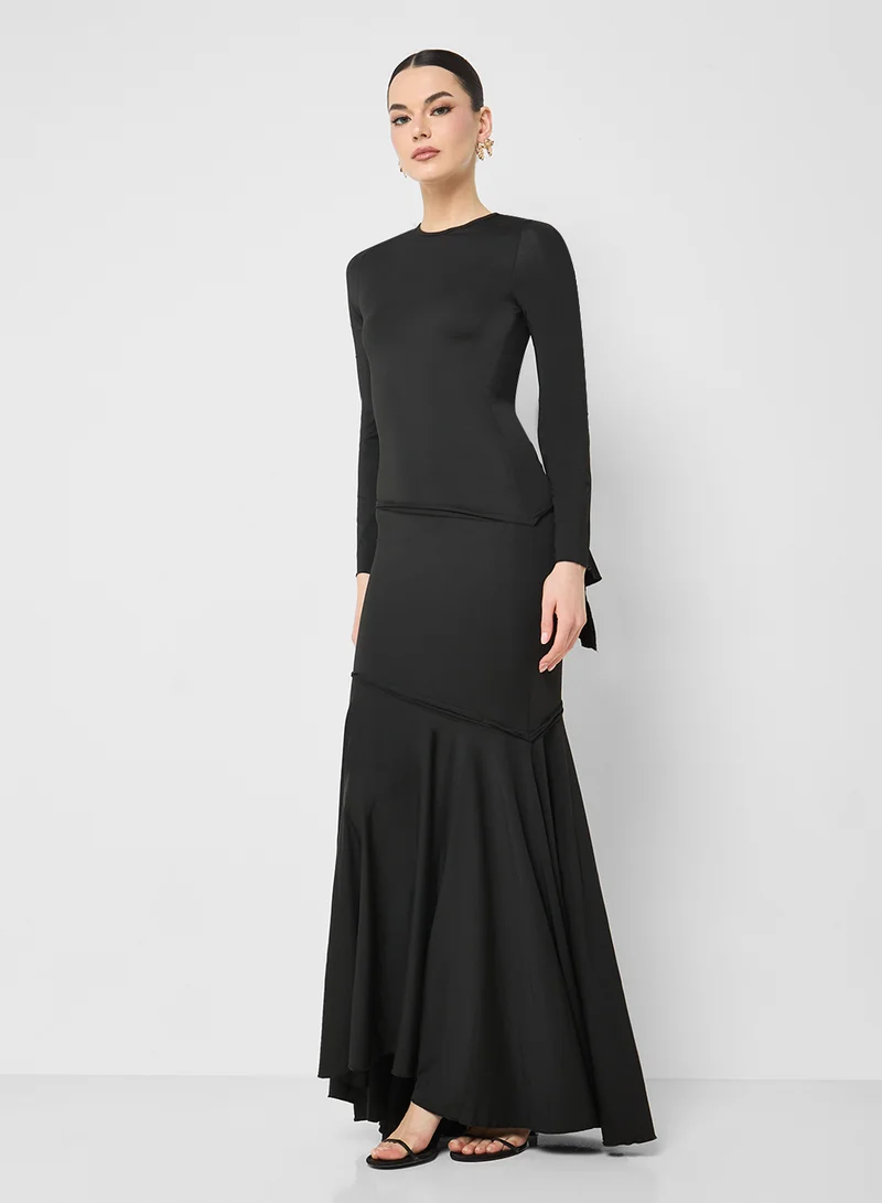 Ginger Dropwaist Bodycon Draped Dress