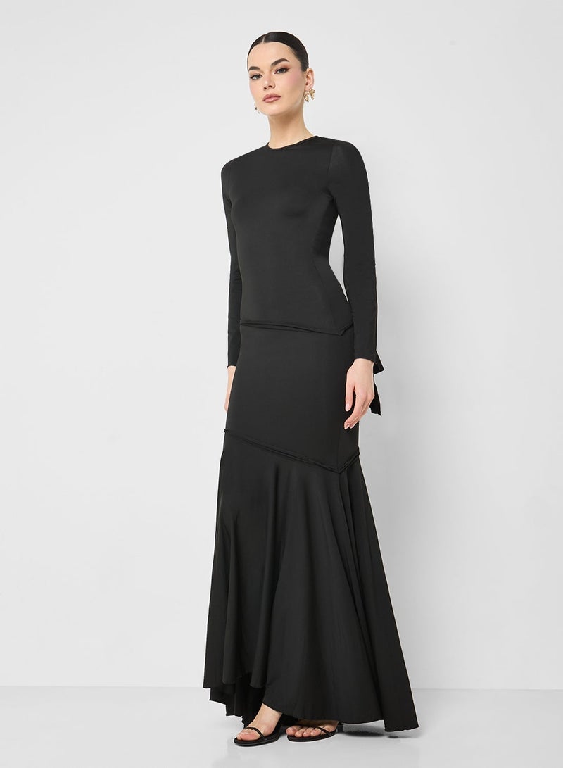 جينجر فستان ضيق بخصر منسدل ودرابيه - Image 5