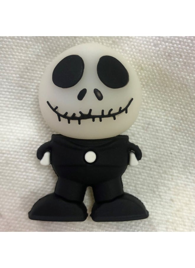 Generic Cartoon USB Flash Disk 3.0 & 2.0 Human Organ Skeleton Skull 64G Halloween Gift Skull Skull Skull USB Flash Disk-Color:KULU Villain 2.0-Capacity:8GB  - Image 1