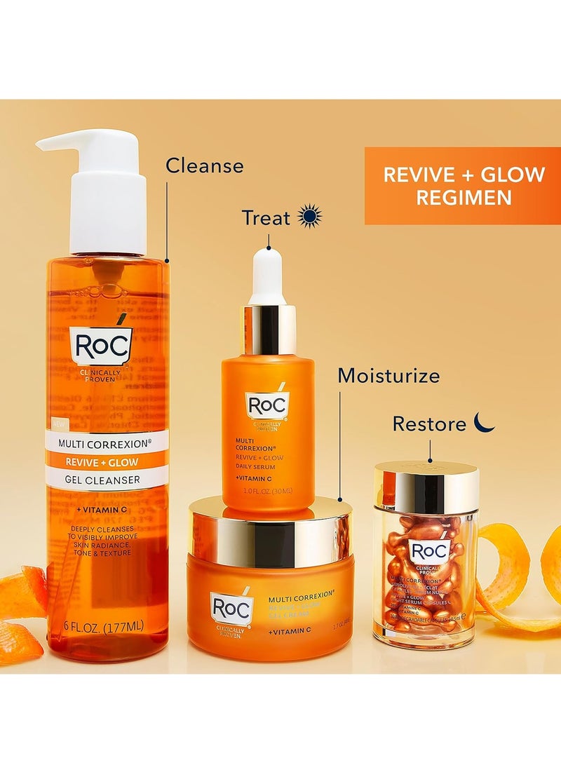 RoC Multi Correxion Revive + Glow 10% Vitamin C Blend Face Moisturizer, Anti-Aging Gel Cream for Instant Glow, Hypo-Allegenic & Oil-Free Skin Care, 1.7 Ounces  - Image 5