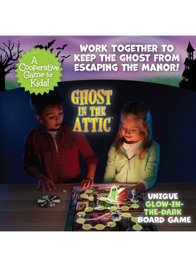 Peaceable Kingdom Ghost in The Attic - Cooperative Board Game for Family Game Night - Unique Glow-in-The-Dark Board Game - Great for Kids Ages 5 & Up - Image 2