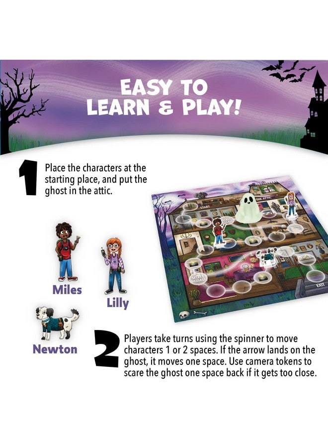 Peaceable Kingdom Ghost in The Attic - Cooperative Board Game for Family Game Night - Unique Glow-in-The-Dark Board Game - Great for Kids Ages 5 & Up - Image 3