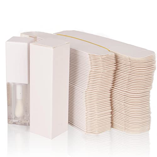 COSIDEA 25pcs 25 * 25 * 86mm Craft paper box for lip gloss 350gms lipstick packing for lipgloss tubes(pink paper box 25pcs) (White) - Image 1