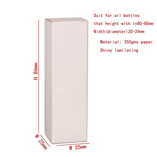 COSIDEA 25pcs 25 * 25 * 86mm Craft paper box for lip gloss 350gms lipstick packing for lipgloss tubes(pink paper box 25pcs) (White) - Image 3