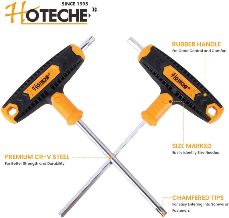 HOTECHE 14PCS T-HANDLE HEX KEY SET(METRIC&TORX), DIY home tools,Cars Bike tools - Image 3