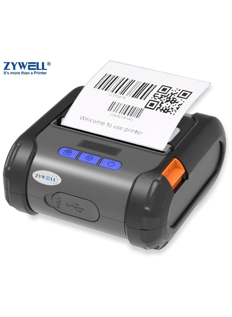 ZYWELL Label Maker, Bluetooth Thermal Receipt & Label Printer Two-in-One 58mm/80mm,Mini Wireless Thermal Printer Compatible with Android/iOS/Windows/Linux/Mac for Home,and Business  - Image 1