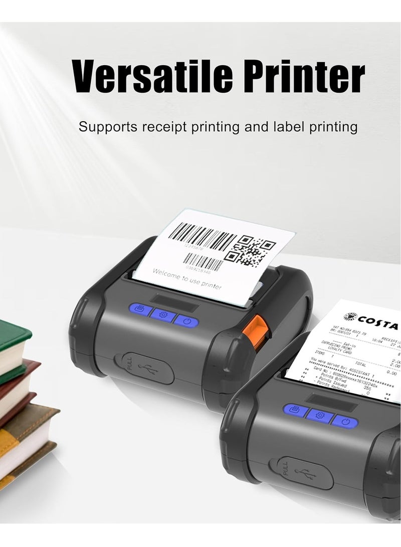 ZYWELL Label Maker, Bluetooth Thermal Receipt & Label Printer Two-in-One 58mm/80mm,Mini Wireless Thermal Printer Compatible with Android/iOS/Windows/Linux/Mac for Home,and Business  - Image 2