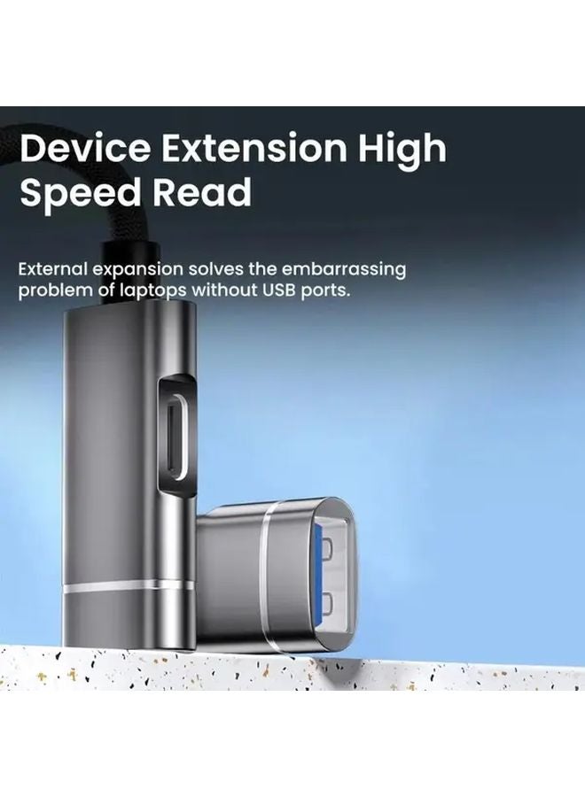 Silvery 2 in 1 USB C OTG Adapter and PD Charger 10W Fast Power Delivery - Image 3