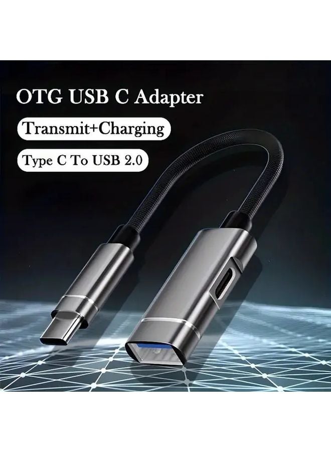 Silvery 2 in 1 USB C OTG Adapter and PD Charger 10W Fast Power Delivery - Image 2