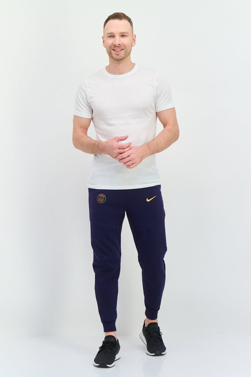 Nike x Paris Saint-Germain Men Slim Fit Outdoor Sweatpants, Navy Blue - Image 4