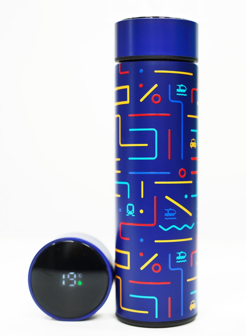RTA RTA Smart Insulated Stainless Steel Bottle with LED Temperature Display 450ml Move Model Blue  - Image 1