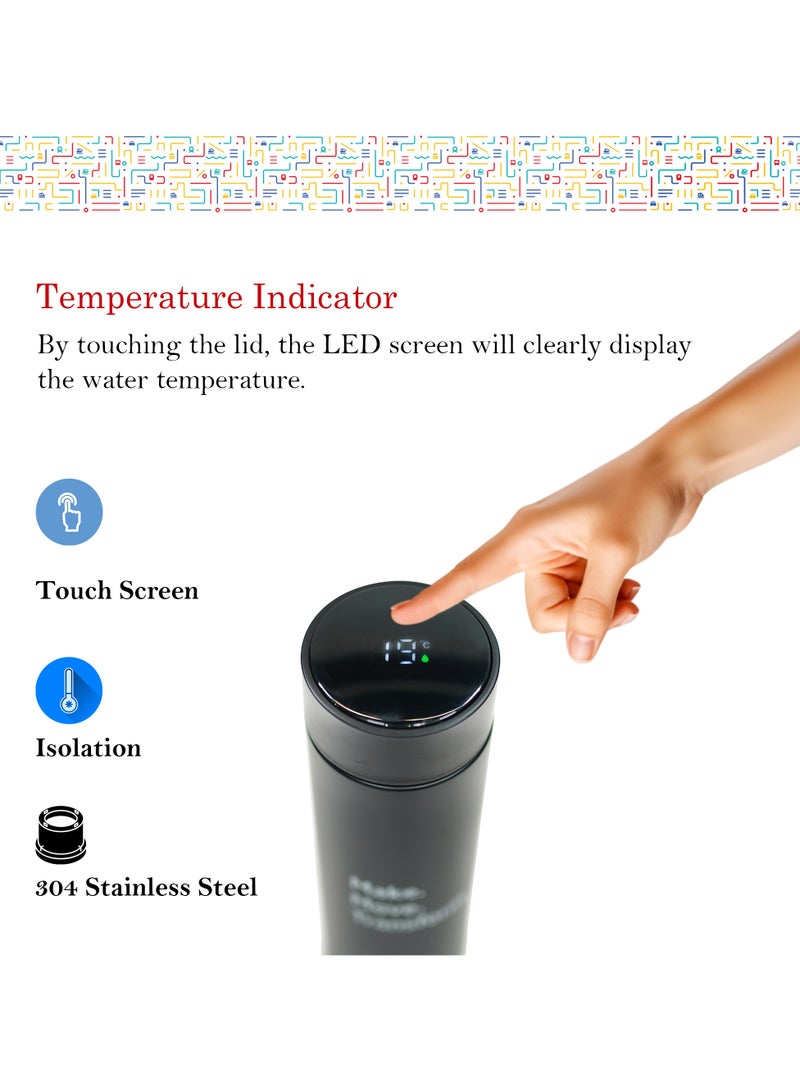 RTA RTA Smart Insulated Stainless Steel Bottle with LED Temperature Display 450ml Move Model Blue  - Image 3