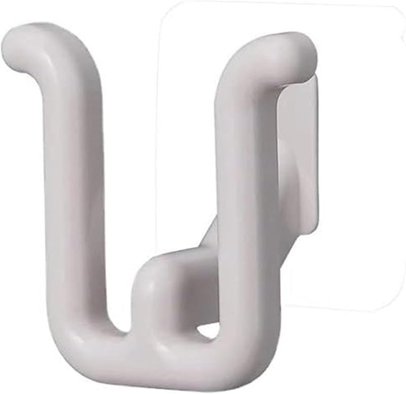 حامل النعال المثبت على الحائط 15 قطعة أبيض لتخزين الحمام وغرفة النوم - Image 1