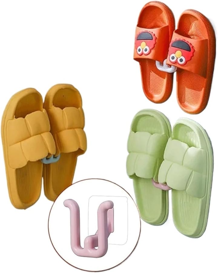 حامل النعال المثبت على الحائط 15 قطعة أبيض لتخزين الحمام وغرفة النوم - Image 3